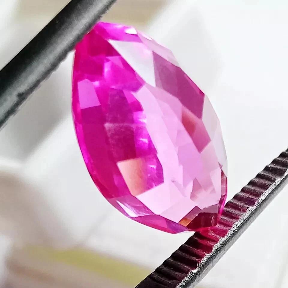 Natural Pink Sapphire 12+ Ct Marquise Cut Certified Fabulous Loose Gemstone