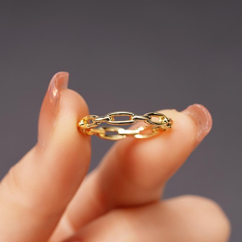 Кольцо-цепочка Huitan Chic, женское, модное, повседневное, носимое, ювелирное изделие, металлический стиль, модные, универсальные аксессуары для женщин