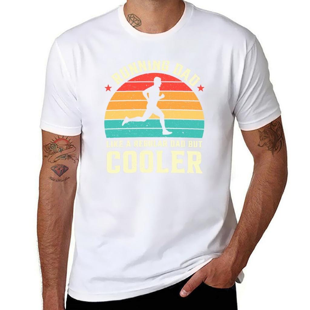 Running Dad Like A Regular Dad But Cooler Retro Tshirt Utility Work Short Sleeve Top