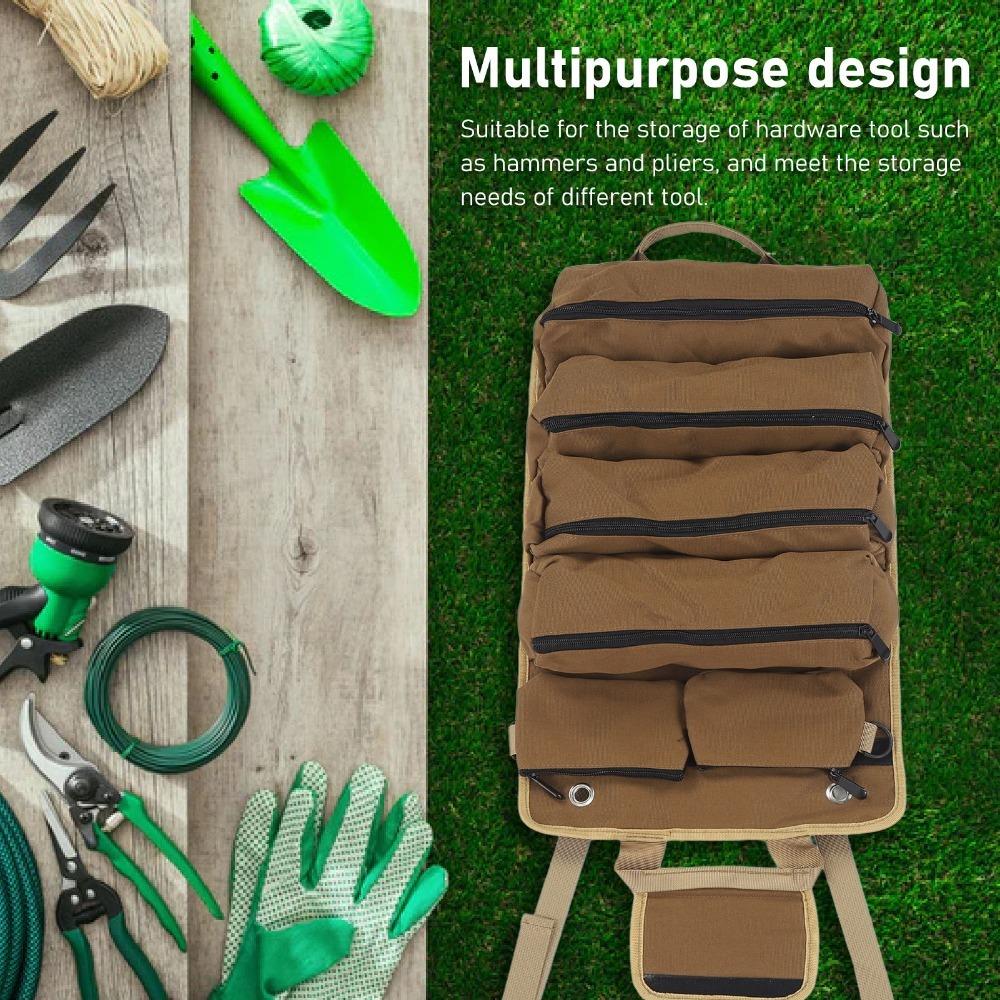 Professional Tool Roll Organizer Oxford Cloth Portable Tool Storage Bag  Gardening