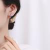 Серьги-клевер из стерлингового серебра S925 с муассанитом на четырех зубцах для женской моды