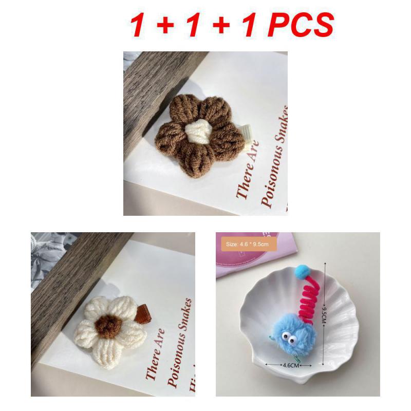 Cartoon Big Eyes Plush Ball Hairpins for Women Girls Funny Rainbow Color Ugly Doll Bangs Side Duck Bill Clips Barrettes Headwear