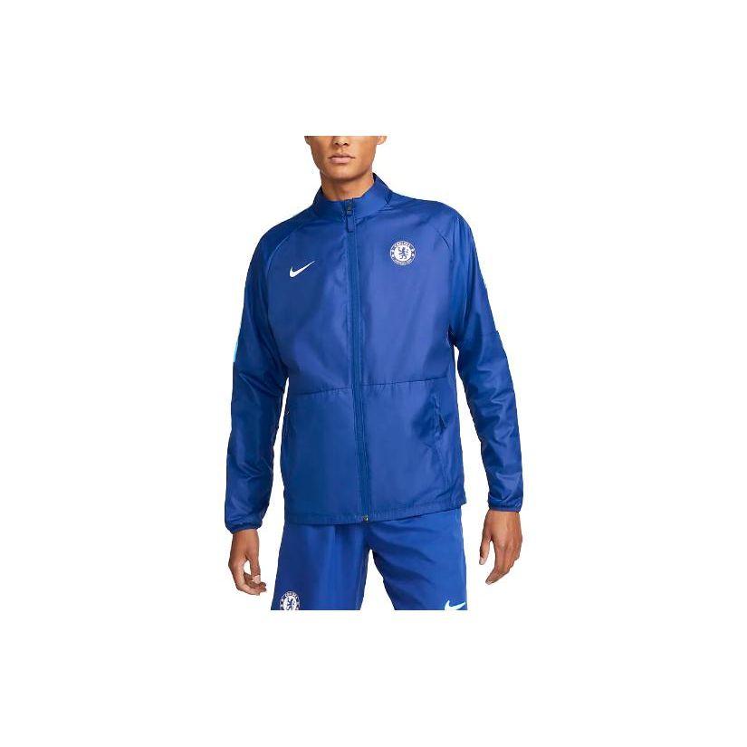 Nike Повседневная однотонная куртка на молнии для мужчин, синяя DM2965-495