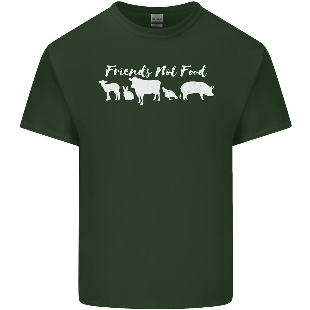 Vegan Animals Are Friends Not Food Unisexs Light Cotton TShirt