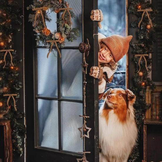 24 шт. бархатных рождественских бантов из деревенской бархатной ленты банты рождественский венок подарок