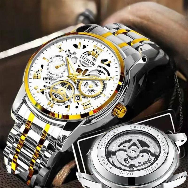 Мужские немеханические часы полностью автоматические водонепроницаемые новые мужские часы с большим циферблатом