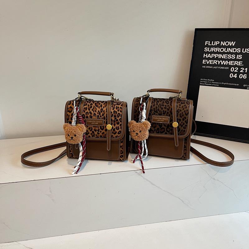 Women's Versatile Leopard Print Backpack - Fashionable Single Shoulder or Crossbody Bag