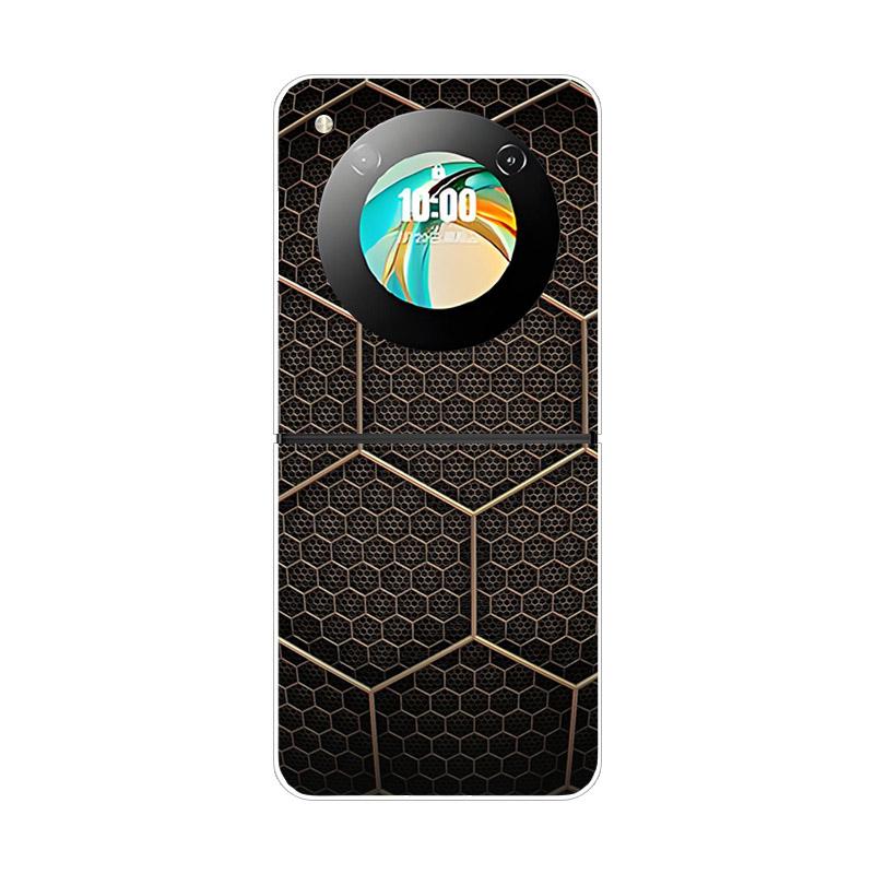 Чехол для ZTE Nubia Flip NX724J Модный Расписной Прозрачный Жесткий ПК Складной Для ZTE Libero Flip 5G A304ZT Прозрачная Крышка Телефона Funda
