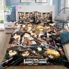 Anime Attack On Titan 3D Print Bedding Set Single Twin Full Queen King Size Bed Set Adult Kid Bedroom Bedding Gift