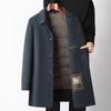 FAPAI Men's Merino Wool Down-Lined Overcoat