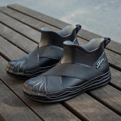 Женские водонепроницаемые нескользящие резиновые сапоги - стильные короткие сапоги для работы и повседневной носки