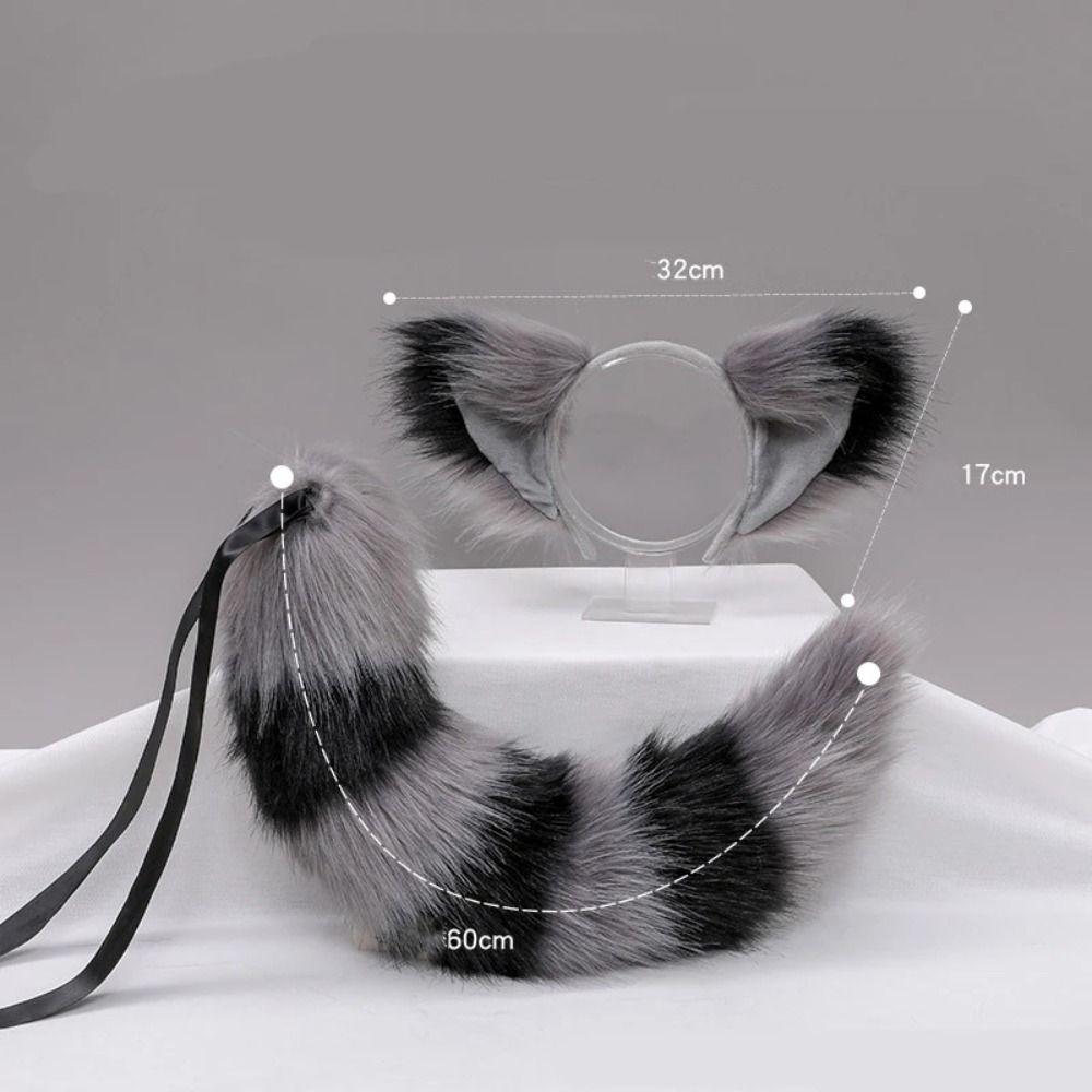 Cat Ear Halloween Cosplay Accessories Cat Tail Halloween Animal Cosplay Props  Children