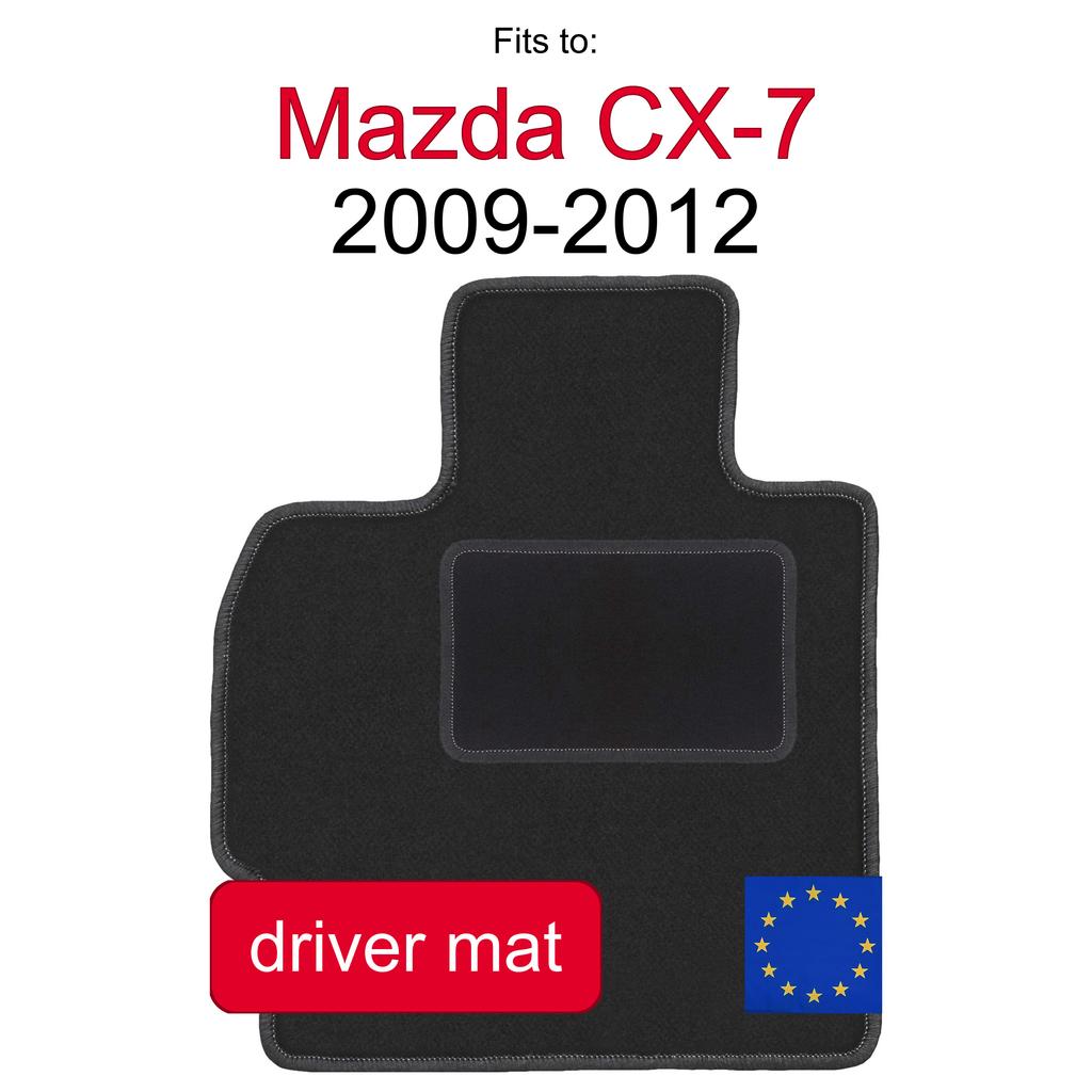 Velour Driver Floor Mat For Mazda Cx-7 Suv (2009-2012)