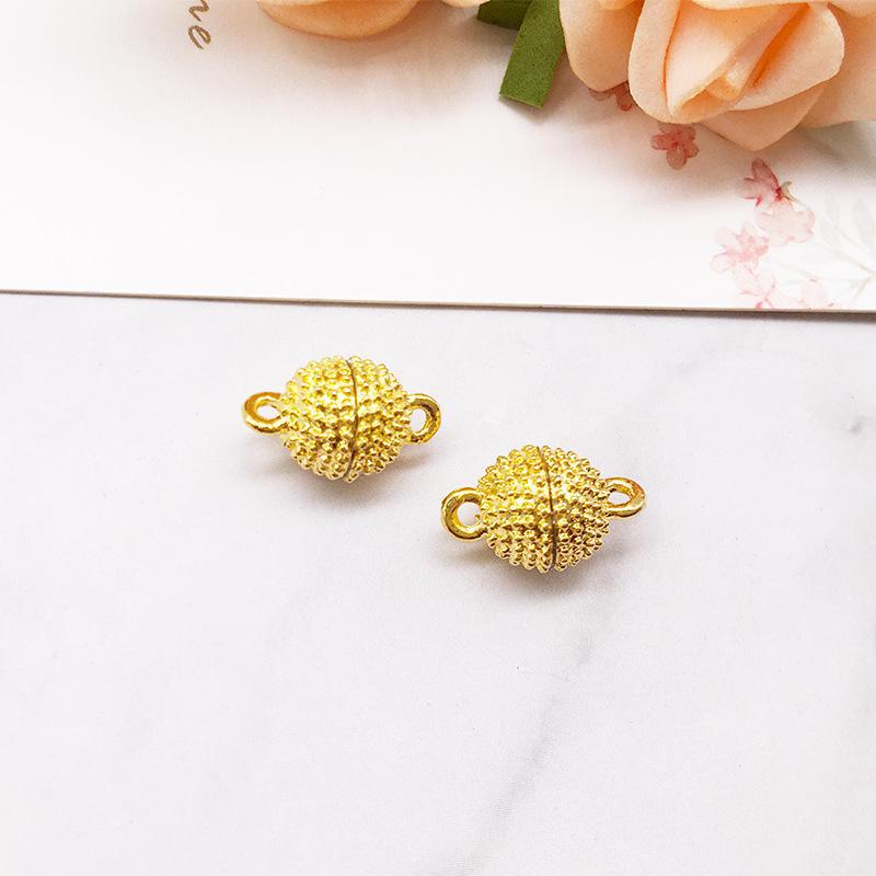 Золотая цилиндрическая магнитная пряжка для самодельных украшений ручной работы - пряжка для соединения ожерелья и браслета