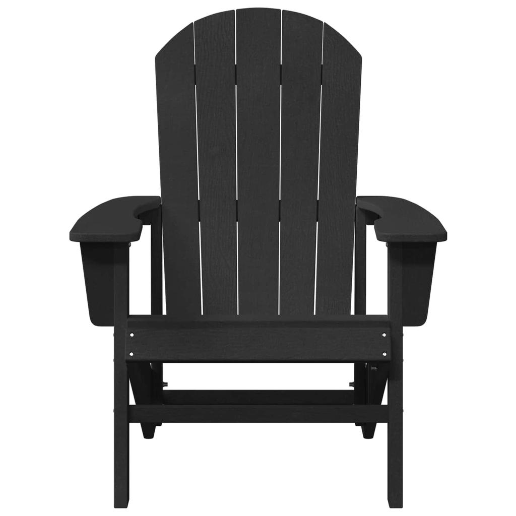 Adirondack Chair Black 82 x 74 x 92 cm HDPE