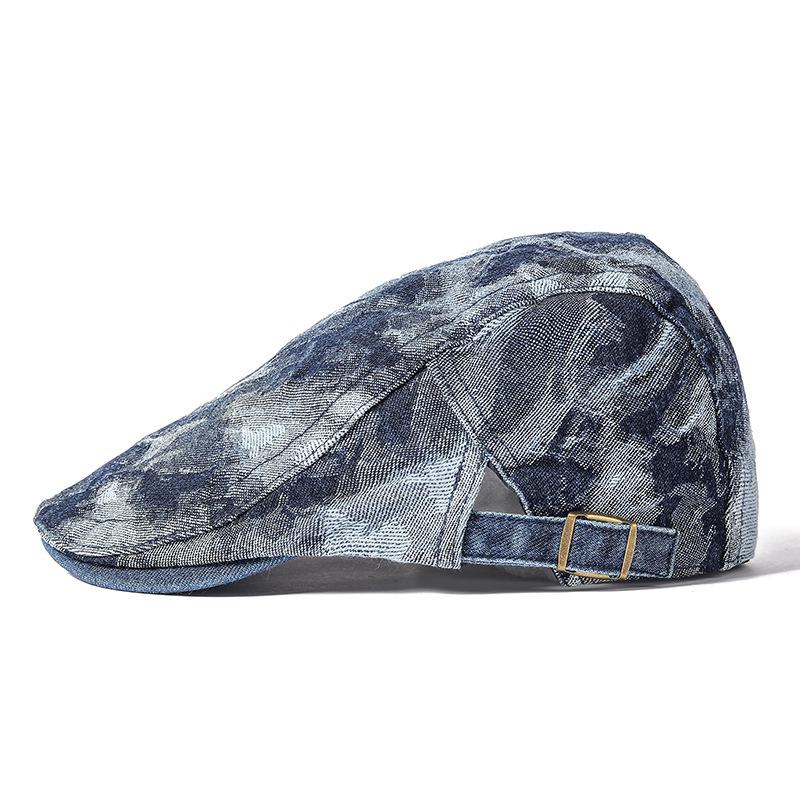 Кепка с язычком в стиле ретро, выстиранная джинсовая шляпа, шляпа в стиле литературного ветра
