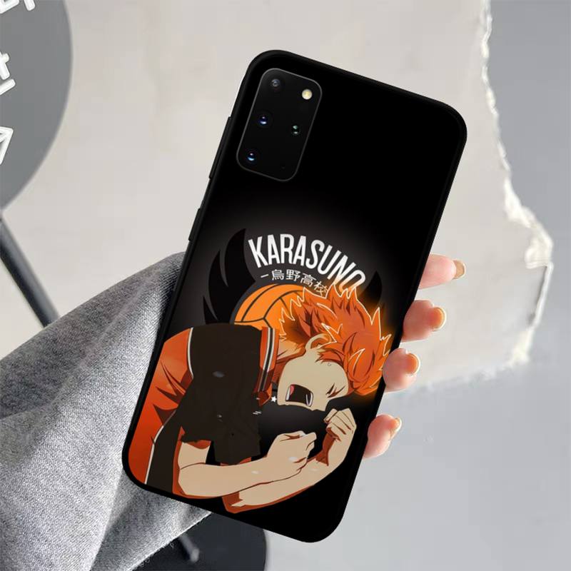 Черный чехол для телефона с рисунком аниме Haikyuu волейбол для Samsung S21 S10 Lite S20 Ultra S9 S8 Plus S7 S6 Edge S5