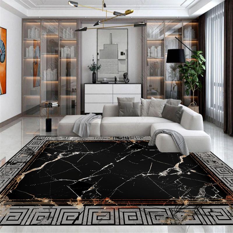 European Marble Pattern Rug Large Area Living Room Carpet Non-slip Bedroom Decor Rug Washable Lounge Coffee Table Mat Luxury