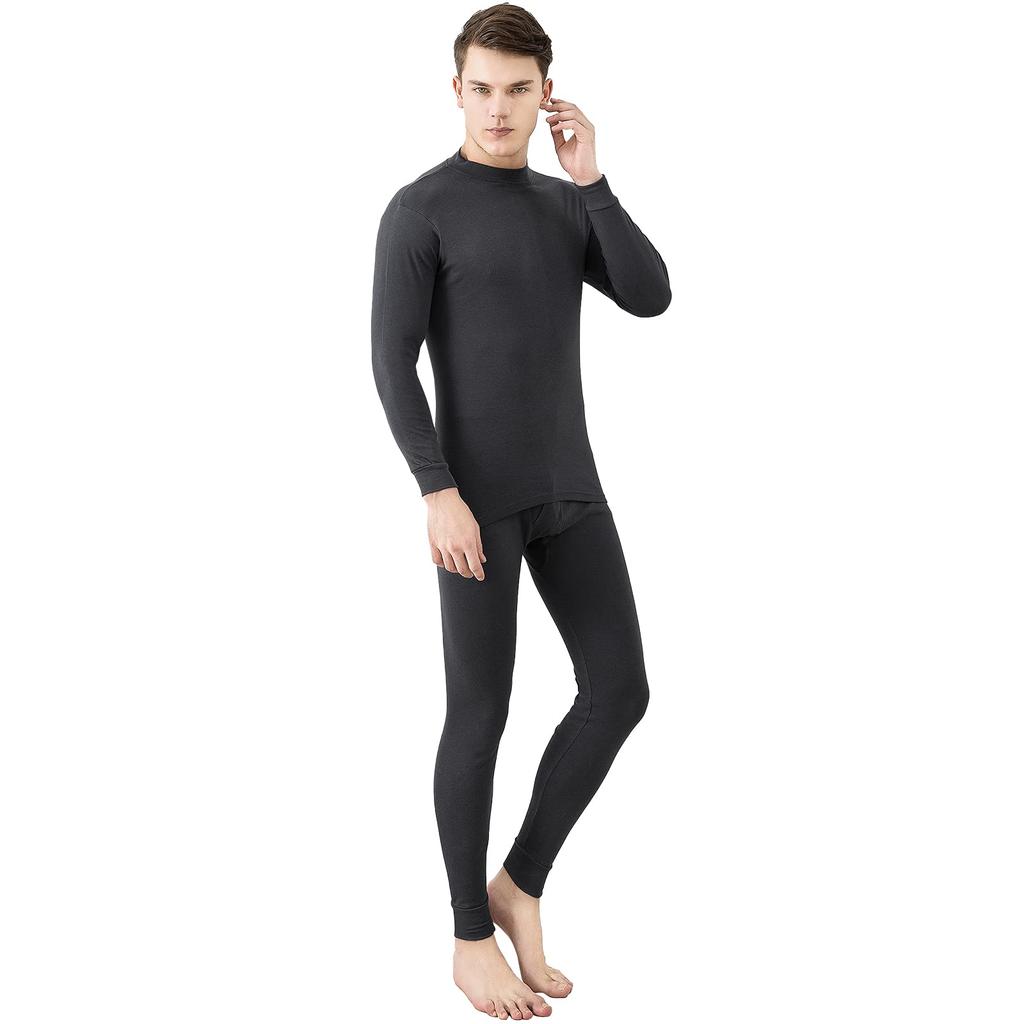 Теплый внутренний верх и низ Высокий холодный чистый теплый длинный рукав открытый длинный термобелье M [Sillictor] Комплект, шея, защита, хлопок, технология, рубашка, спереди, колготки,