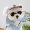 Adjustable Dog Visor Hats Denim Cap Dog Sports Hat Pet Sun Protection Hats  Outdoor Use