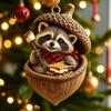 Акриловые украшения для дома, лесные животные, желуди, уютное подвесное украшение в лесу, 2D прочные рождественские украшения, плоский подвесной шишка