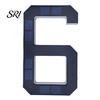 Solar House Number Light Powered Sign with LED Backlight Auto On/Off Waterproof Rechargeable Modern Address Plaque Outdoor Security for Home