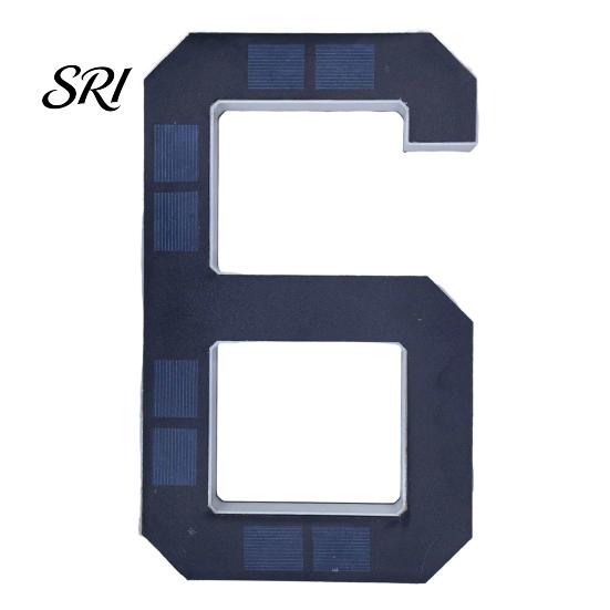 Solar House Number Light Powered Sign with LED Backlight Auto On/Off Waterproof Rechargeable Modern Address Plaque Outdoor Security for Home