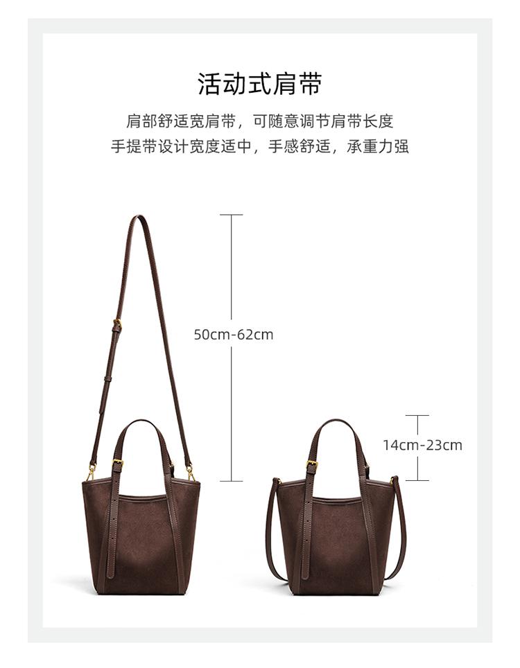 Viney tote bag, genuine leather crossbody bag, hand-held vegetable basket, large capacity single shoulder women's bag
