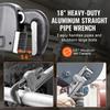VEVOR Pipe Wrench, 18" Aluminum Straight Pipe Wrench, Adjustable Plumbing Wrench, with High Strength Jaw and Ergonomic Handle, Easy to Carry