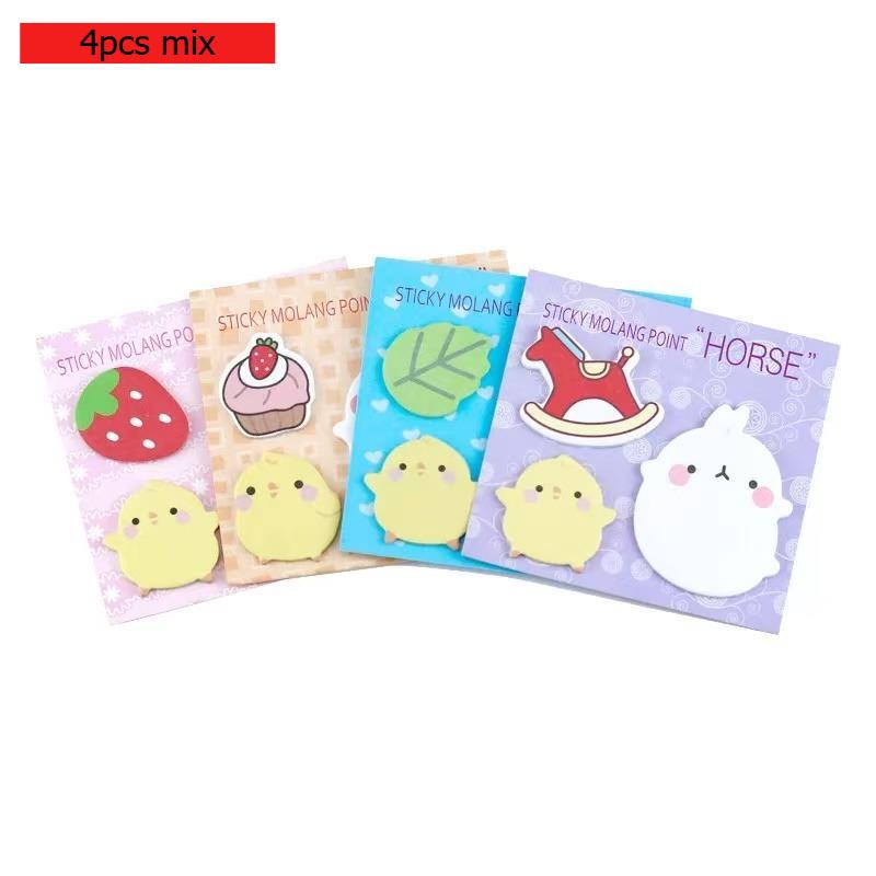 Gift Office School Supplies Japanese and Korean Stationery Little Fat Rabbit Combination Creative Cute Notepad Stickers Kawai