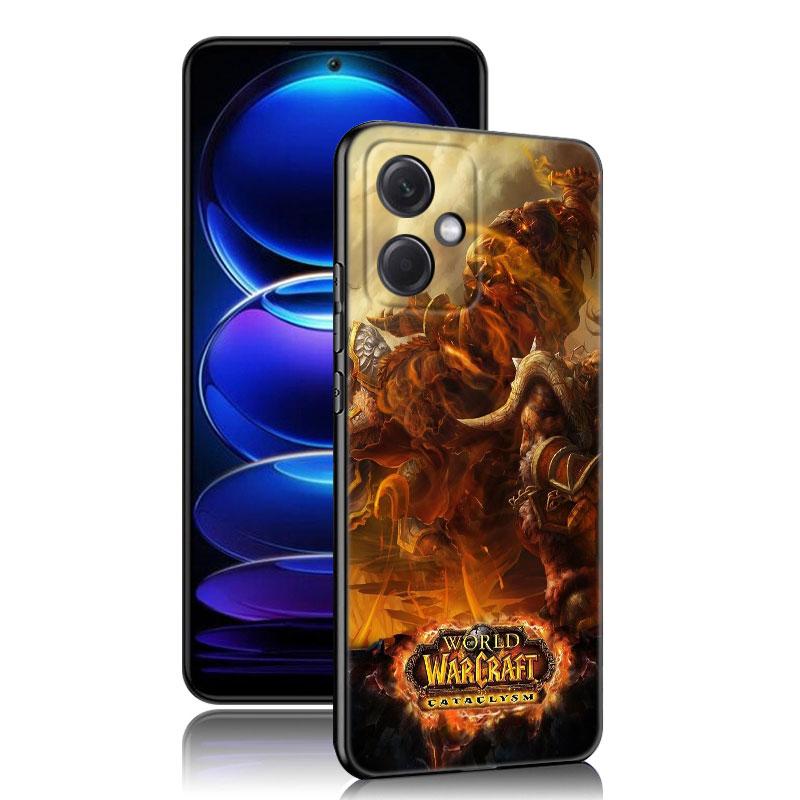 The World of Warcraft Black Silicone Phone Case For Xiaomi Redmi Note 10 11 11S 12 13 4G 8 9 11T Pro 5G Plus 8T 9S 10S 12S