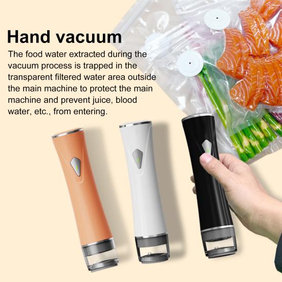 Автоматический интеллектуальный вакуумный упаковщик с видимым резервуаром для воды, простой в использовании, беспроводной, перезаряжаемый, портативный, экономичный, компактный вакуумный упаковщик