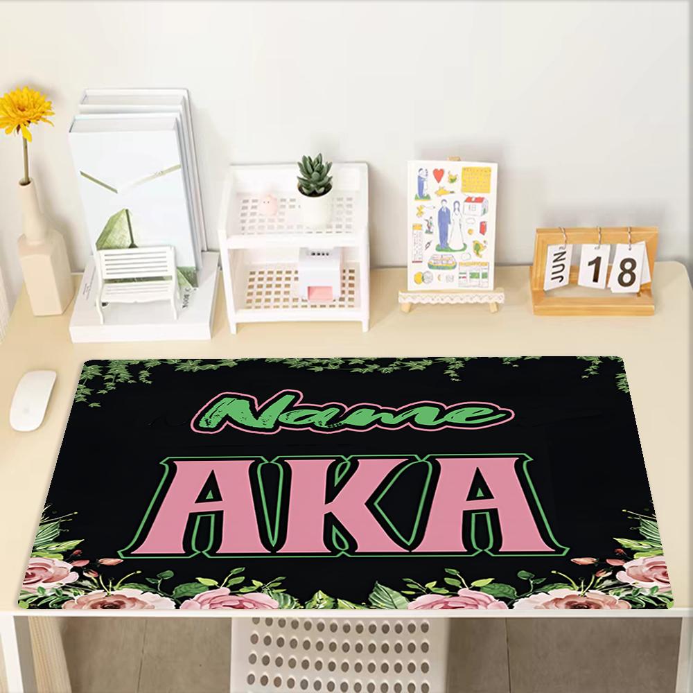 Custom Name AKA Theme Mouse Pad, Non Slip Rubber Base, Multifunctional Office & Home Decor, Perfect for Workspace Personalization.