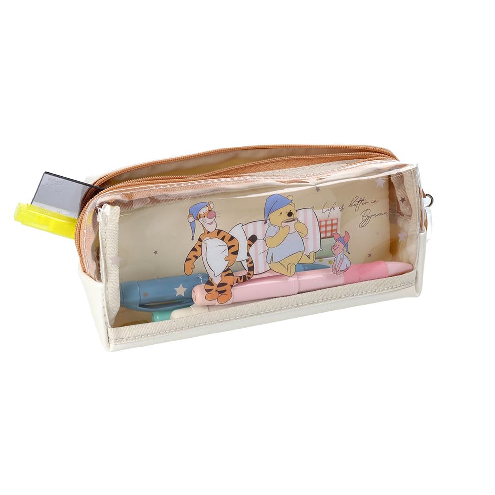 Канцелярские товары Винни Пух Товары Диснея Карандаш Большая вместимость Двойная молния Карандаш Винни S1429698 Sun-Star Пенал, Пенал, Пух,