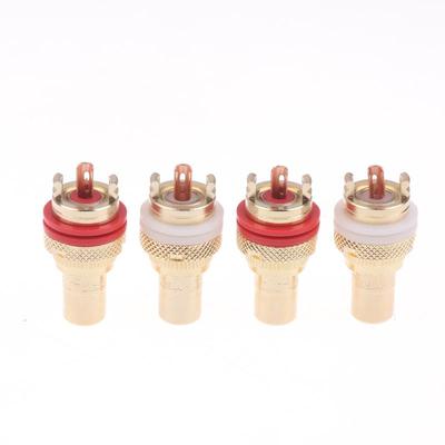 2/4 шт. RCA Jack Штекер Медный Позолоченный CMC RCA Розетка Для Динамиков Клеммы Аудио Проводные Соединители Аксессуары