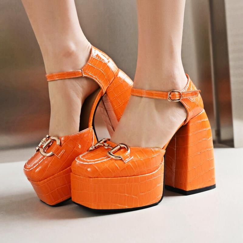 Luxury Platform Sandals Women Designers Summer New Comfortable Block Heel Shoes For Women Fashion Mary
