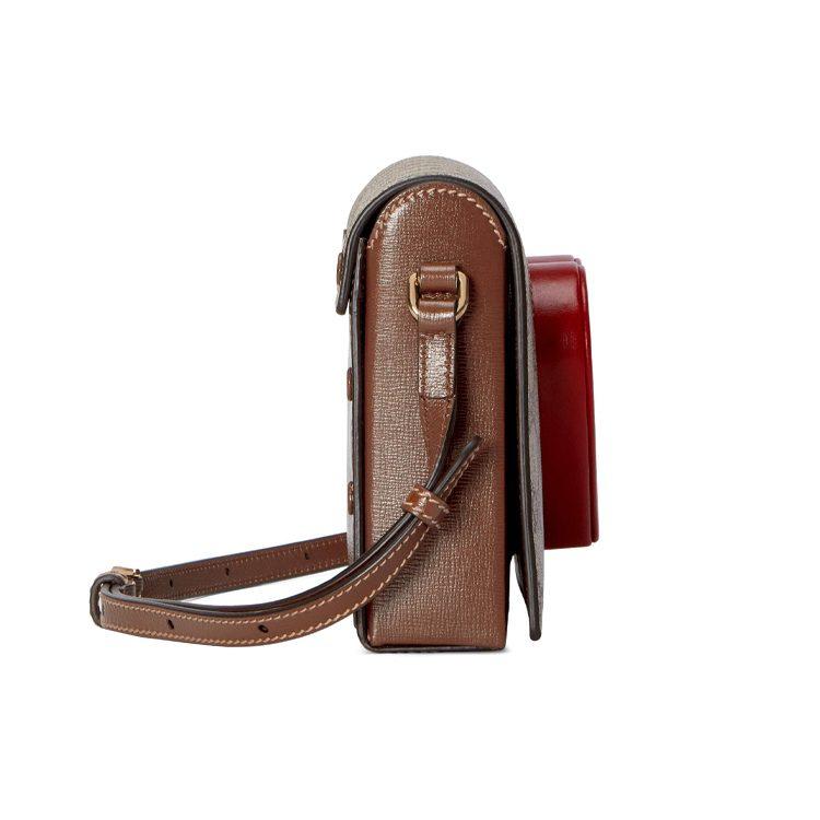 Gucci Коллекция ко Дню святого Валентина Холщовая сумка-мессенджер с кожаными вставками, Сумка через плечо, Мини-сумка женская 637048-HUHIS-8404