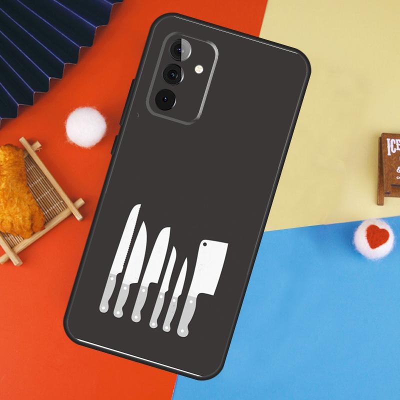 Love Baking Chef Knife Case For Samsung Galaxy A53 A33 A13 A54 A34 A14 A56 A36 A16 A06 A12 A32 A52 A35 A17 A15 A55