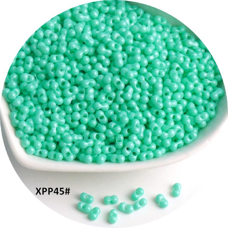 Стеклянные бусины-арахис сплошного цвета 2x4 мм для изготовления украшений и аксессуаров для волос своими руками