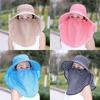 Face And Neck Sunscreen Hat Wide Brim Tea Picking Cap Korean Style Sun Hat Outdoor Sports