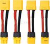 XT60 to XT90 EC5 Adapter with Soft Silicone Wire for Model Aircraft and Car ESC Battery