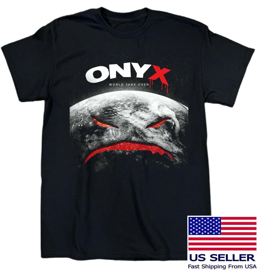 NEW Onyx Band World Take Over Album Heavy Cotton Black T Shirt All Size UR992