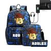 Roblox Game-Themed Backpack, Shoulder Bag, and Pencil Case Set for Students