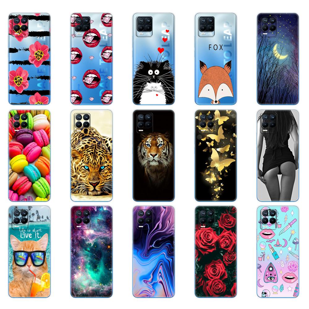 Чехол для Realme 8, 6,4 дюйма, мягкий силиконовый чехол из ТПУ для Realme 8 Pro OPPO Realme8 4G RMX3085, чехол для телефона, чехол, чехол-бампер, сумка