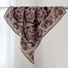 Handmade Retro Paisley Print Double-Sided Wool-Silk Scarf: Luxurious Small Square with High-End Feel