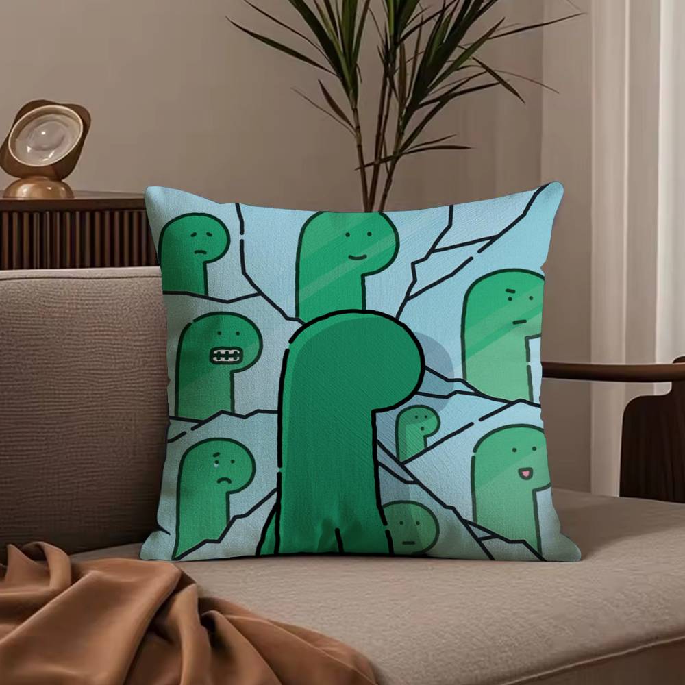 Dinosaur j-JOGUMAN Pillow Case Anti-dustmite Pillowcase Invisible zipper silky short plush Sofa cushion cover