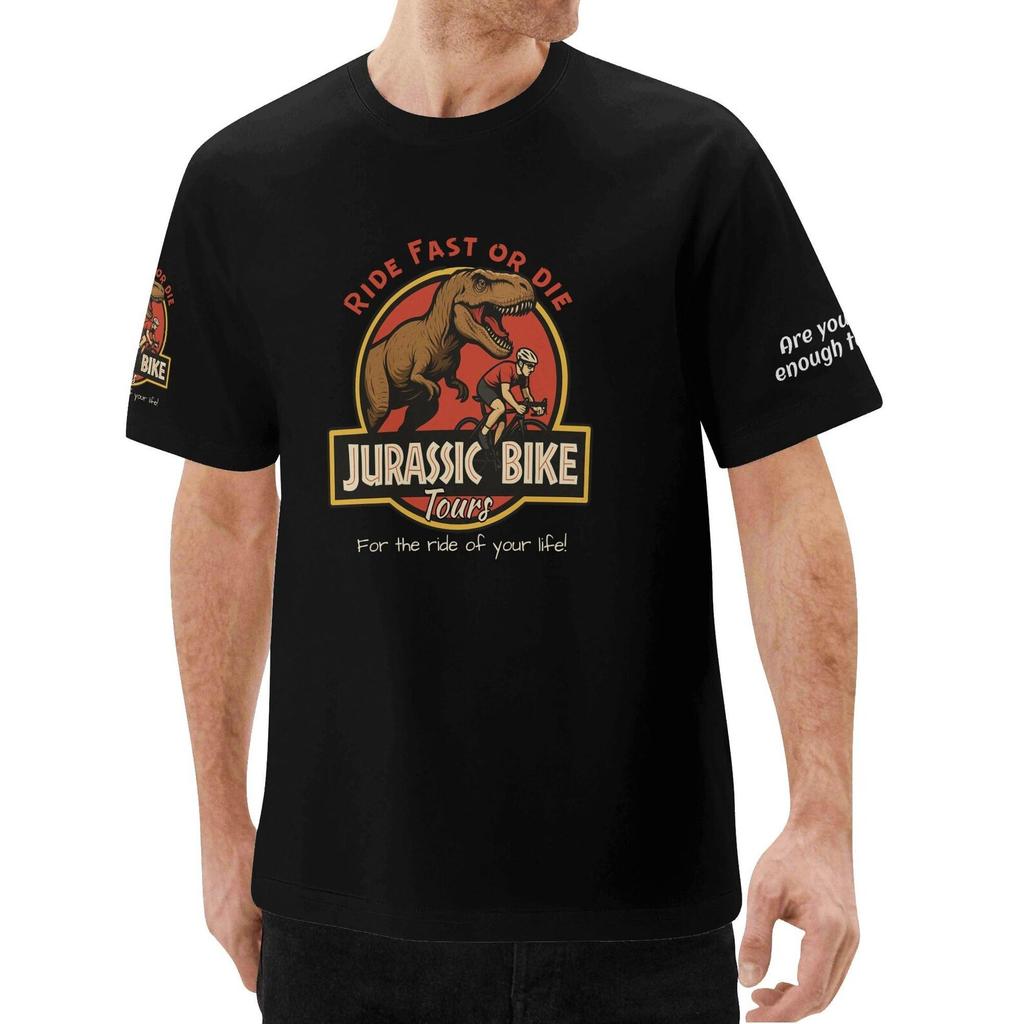 Jurassic Bike Tours T-Shirt: Funny Dinosaur Cycling Tee