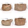 Stone Shape Succulent Plant Pots Wear Resistant Bonsai Potted Flowerpot  Home Decoration