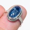 Натуральный голубой кианит драгоценный камень ручная работа 925 чистое серебро ювелирное кольцо размер 6 n2i50