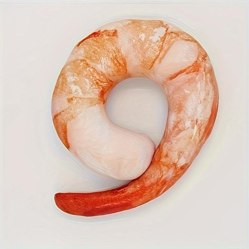Ultra-Soft Shrimp And Croissant Neck Pillow Realistic U-Shaped Plush Cushion For Comfort & Decor Easy To Clean